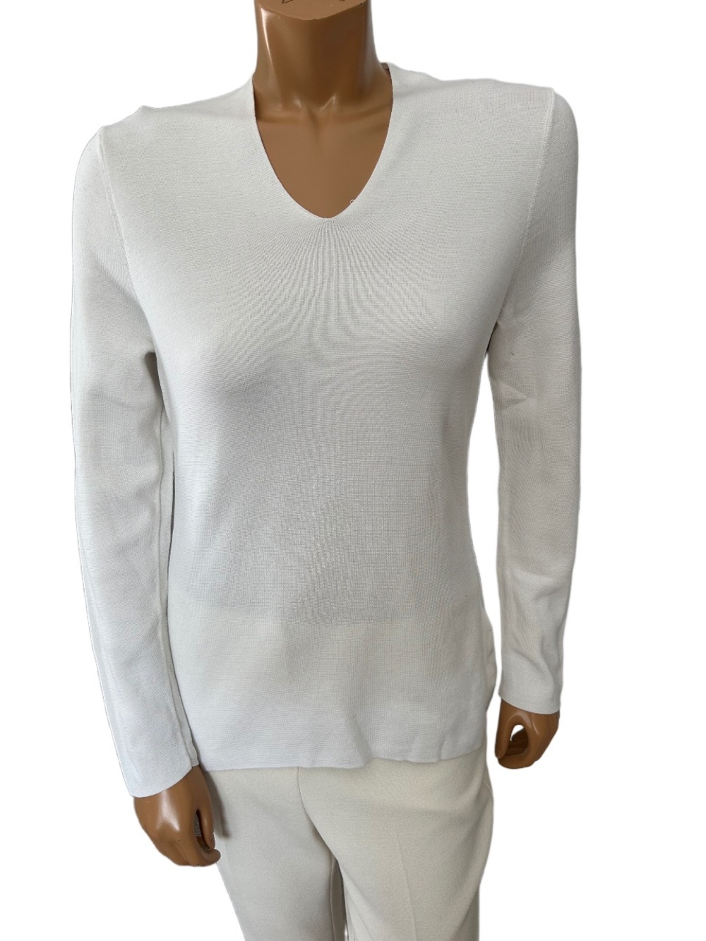 COS Women’s V-Neck Sweater in White